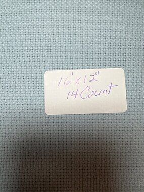 Light Blue 14-Count Aida Cross-Stitch Fabric For  Cross Stitch & Craft Projects